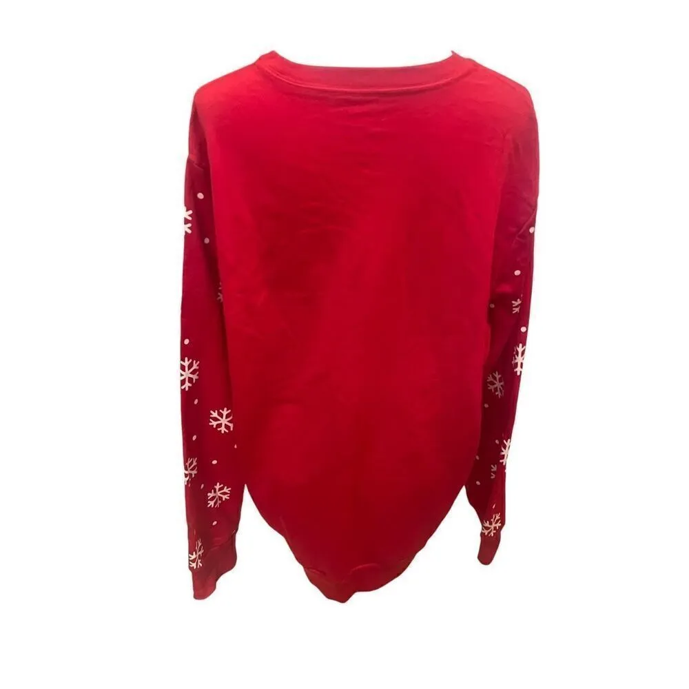 Unbranded Gnome “Gnope Not Today” Red Long Sleeve With Fuzzy Beard Christmas Sw Size XL - Image 4