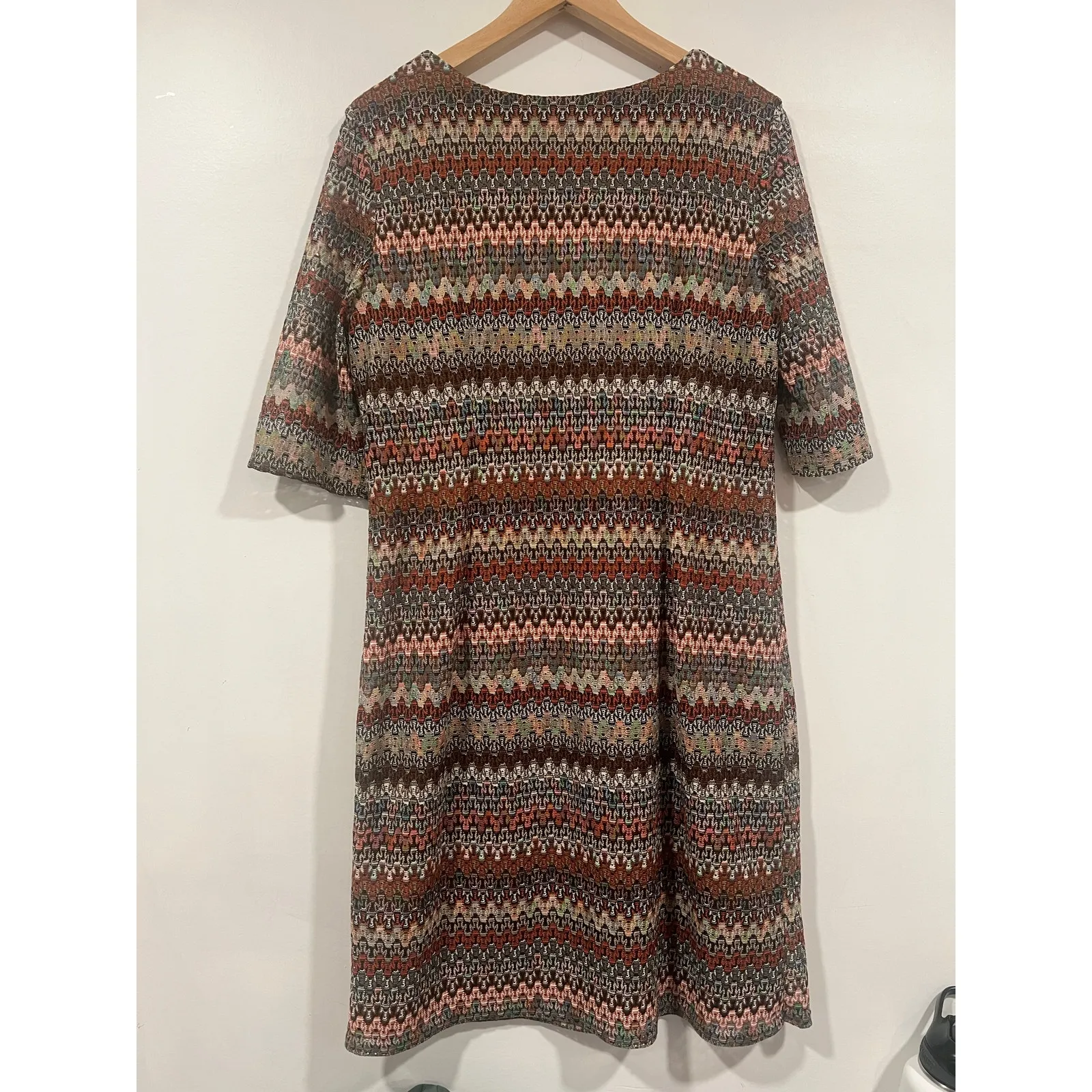 Women’s CB Established 1962 Retro Lined Short Sleeved Dress Aztec Pattern  12 - Image 4