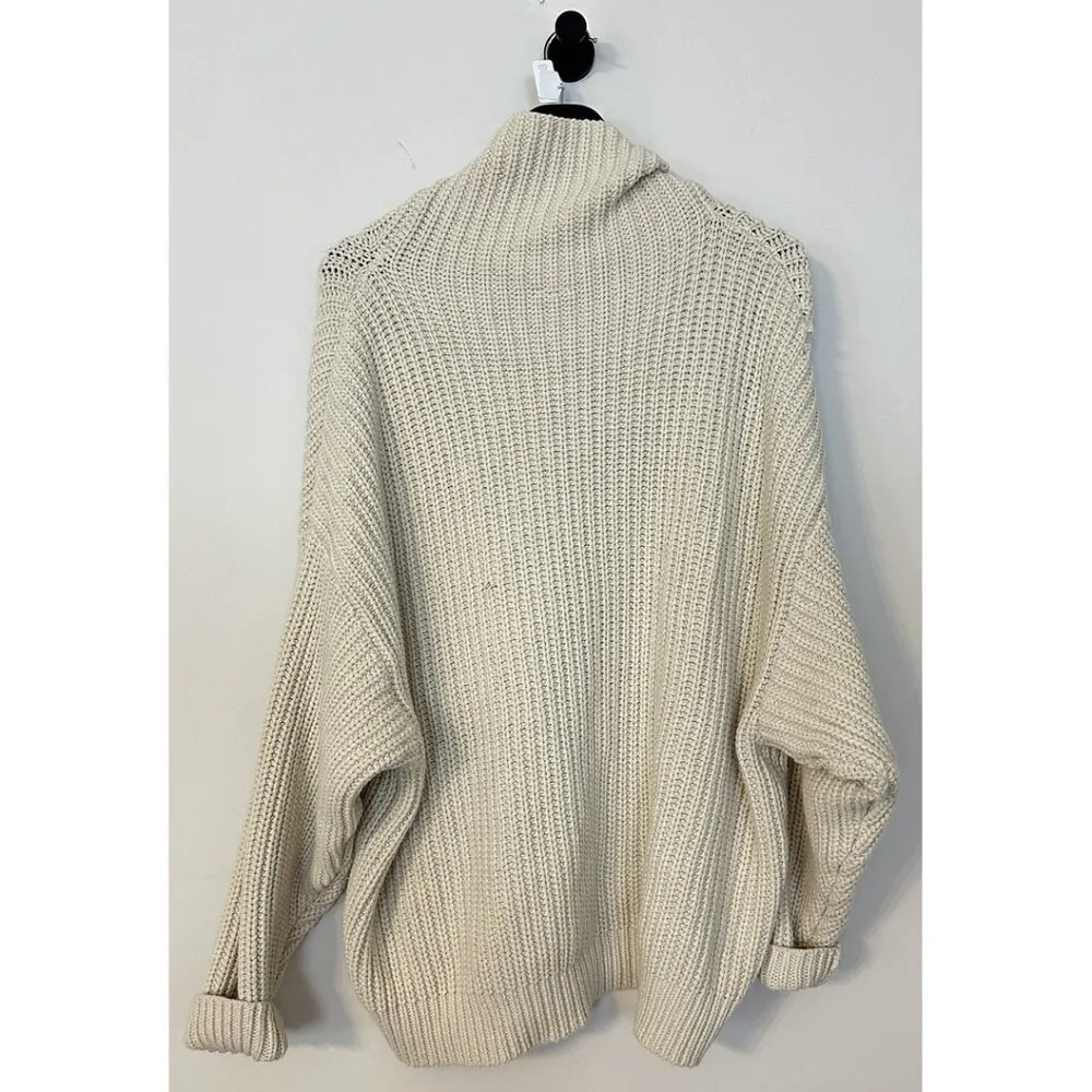 FREE PEOPLE Swim Too Deep Turtleneck Sweater in Tea Size Small - Image 10