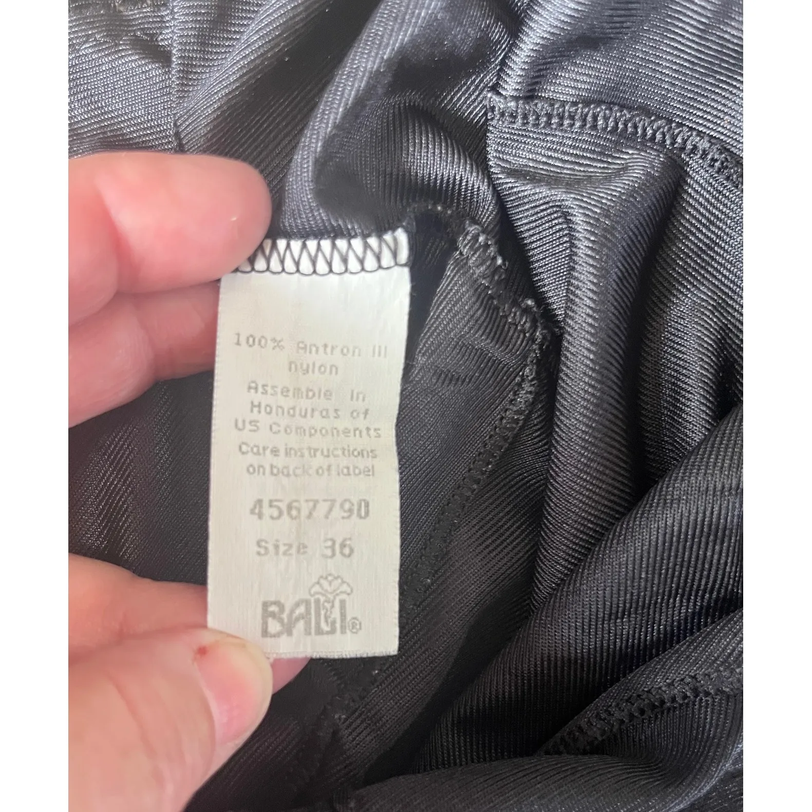 Vintage BALI Full Slip Night Gown Black Size‎ 36, M-L lace trim - Image 5