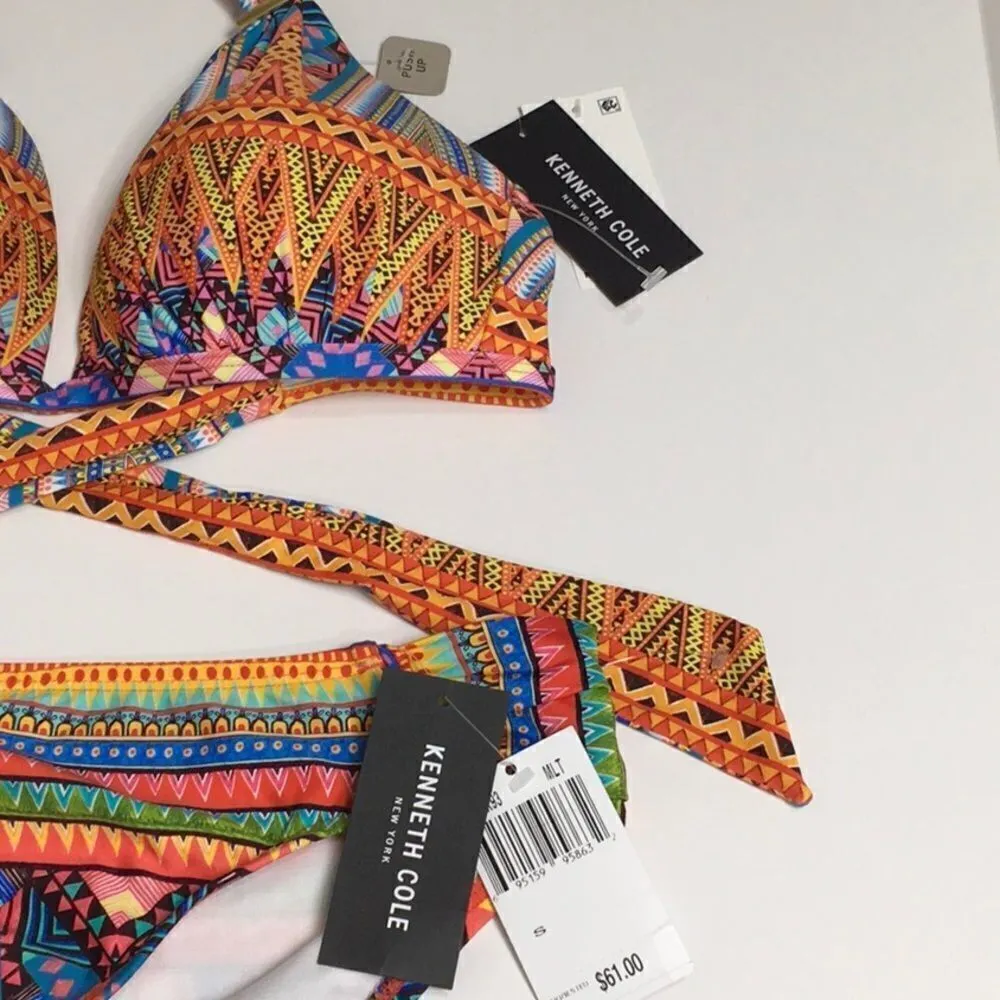 New. Kenneth Cole multicolored bikini. 34B/C-S/bottom - Image 11