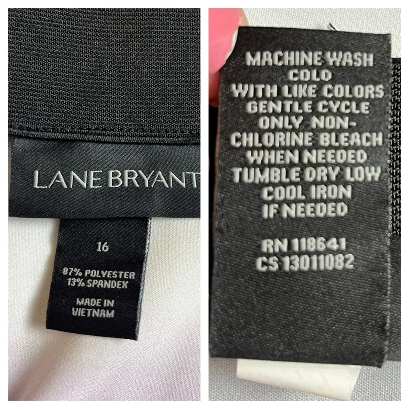 Lane Bryant Skirt Ruffle Front Pencil Scuba Pull On Black Stripe Women’s Size 16 - Image 7