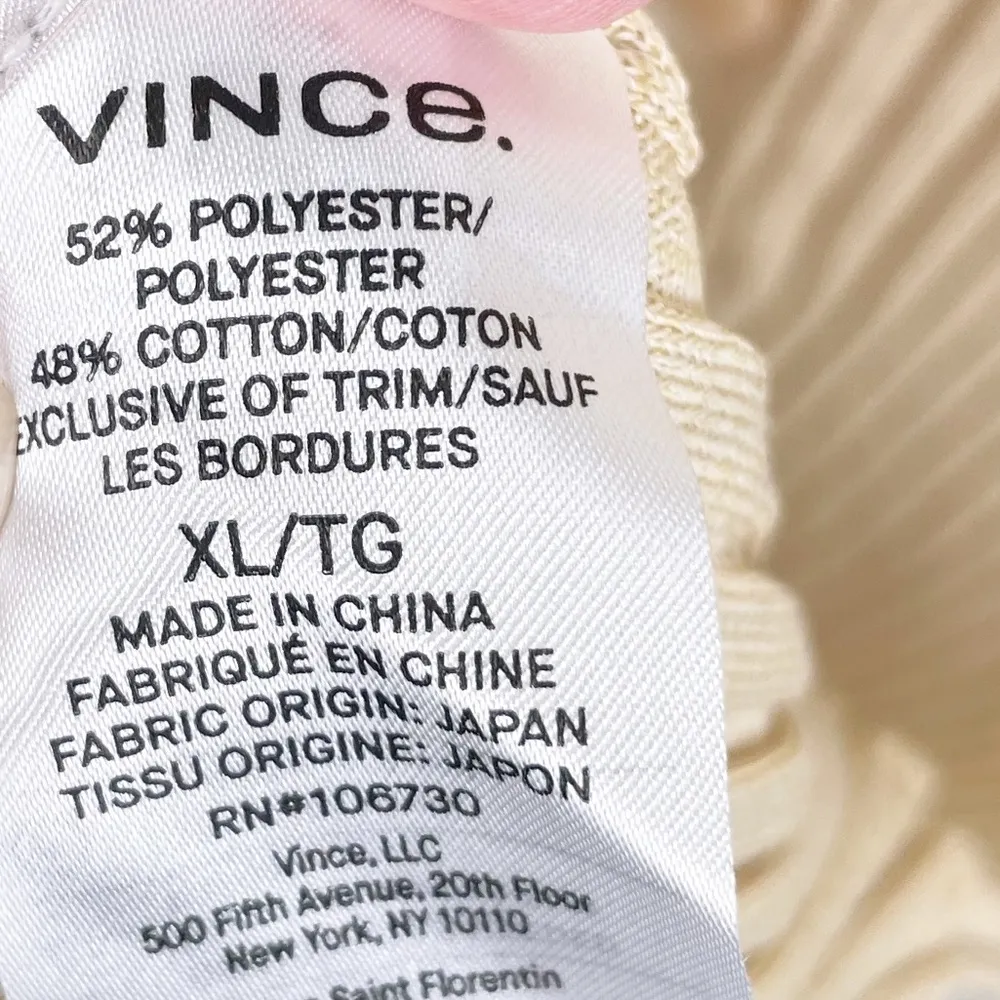 NEW Vince Ribbed Collar Polo Knit Cardigan Sweater Top Retro 90s Style Size XL - Image 8