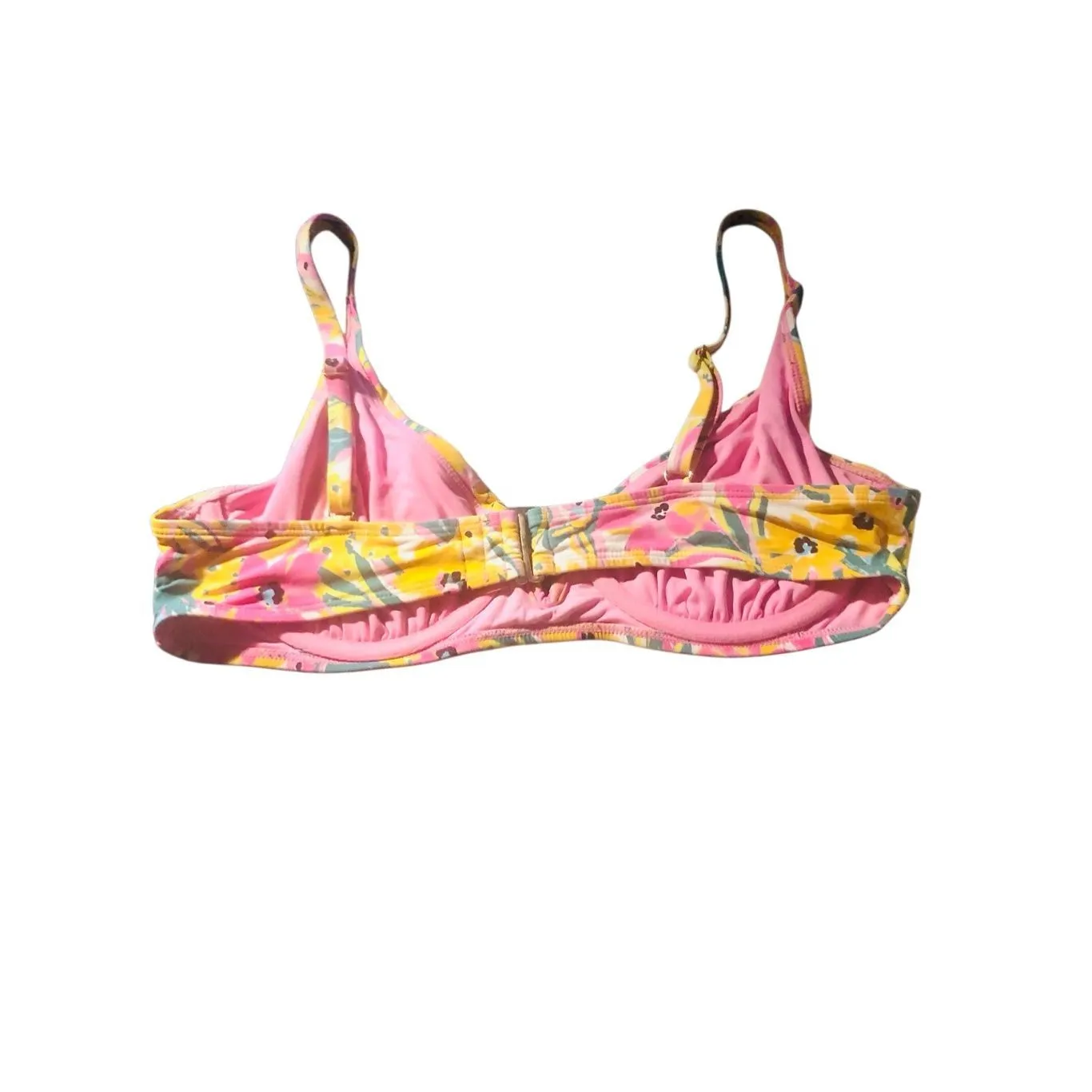 Anne Cole Women's V Wire Floral Elongated Underwire Bikini Swim Top size L - Image 4