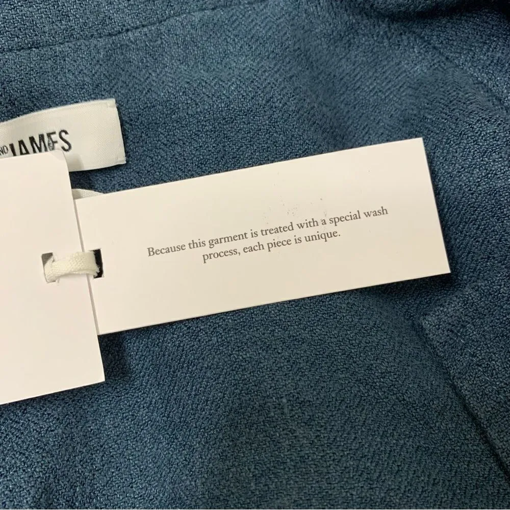 Elizabeth and James Linen Blend Size Large Trans Tegan Biker Vest - Image 14