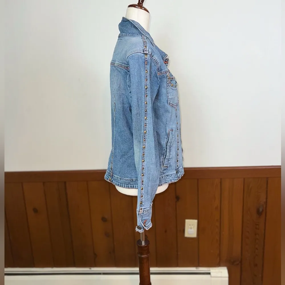 Adorable Vintage Ethyl Studded Jean Jacket! Size M - Image 3