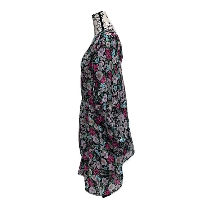 Victoria Secret Sheer Floral Pullover Cover Up Beach Fairy Kaftan Goth S - Image 4