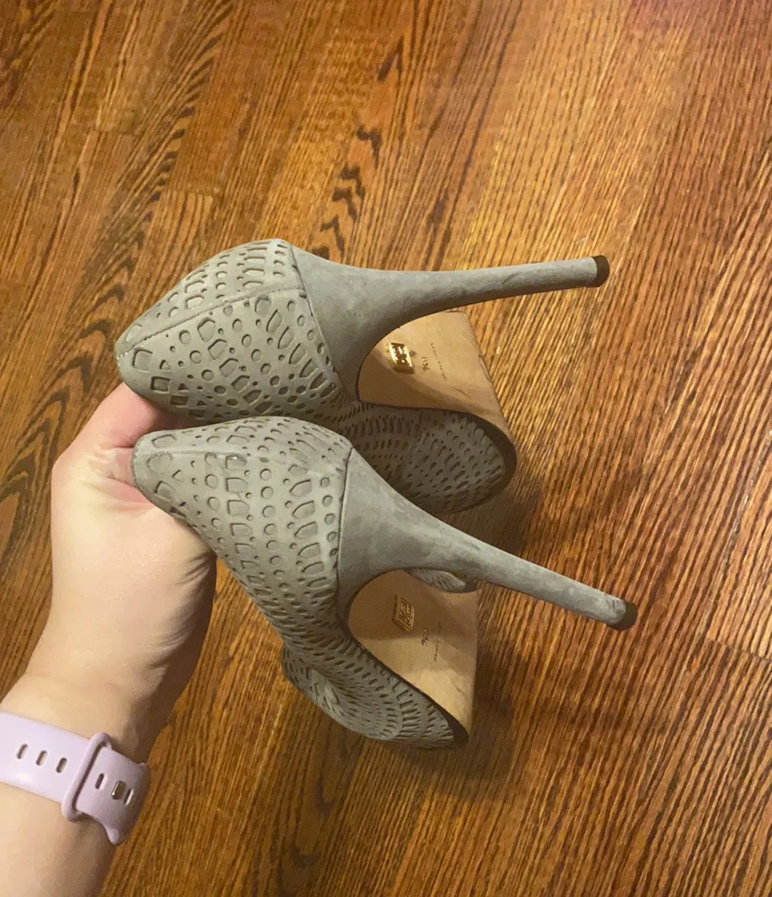 Pour La Victoire Tan Laser Cutout Platform Wedges - Image 6