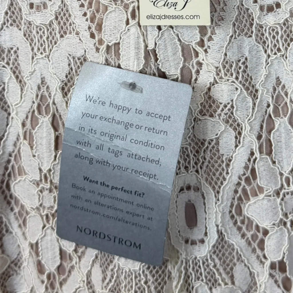 Eliza J New Cocktail Dress Ivory Cream Lace 3/4 Sleeve Shift Women’s Size 18W - Image 11