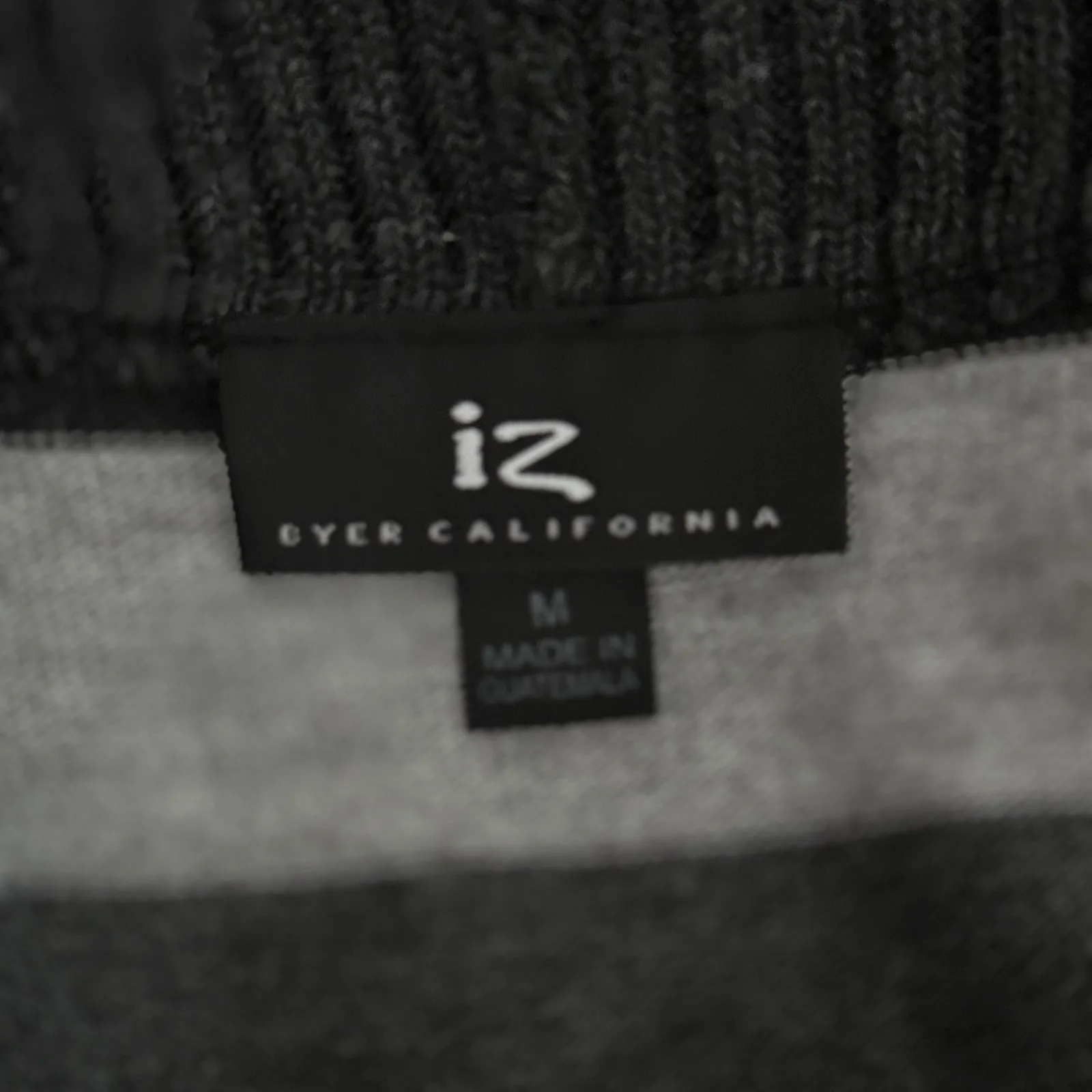 IZ Byer California Stripe‎ Sweater Womens M Gray Green Chevron Knit Y2K Retro - Image 5