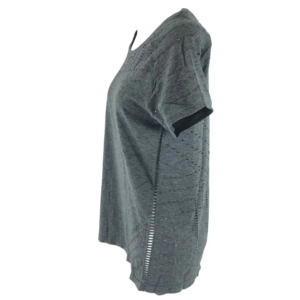 Craft Womens Top Athletic Work Out Moisture Wicking Laser Cut Gray Size XL - Image 2