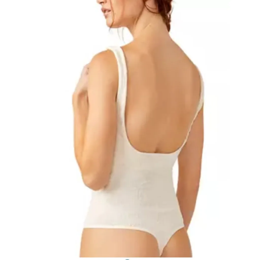 Free People Send Love Jacquard Seamless Bodysuit – Size XS/S – Ivory White NWT - Image 3