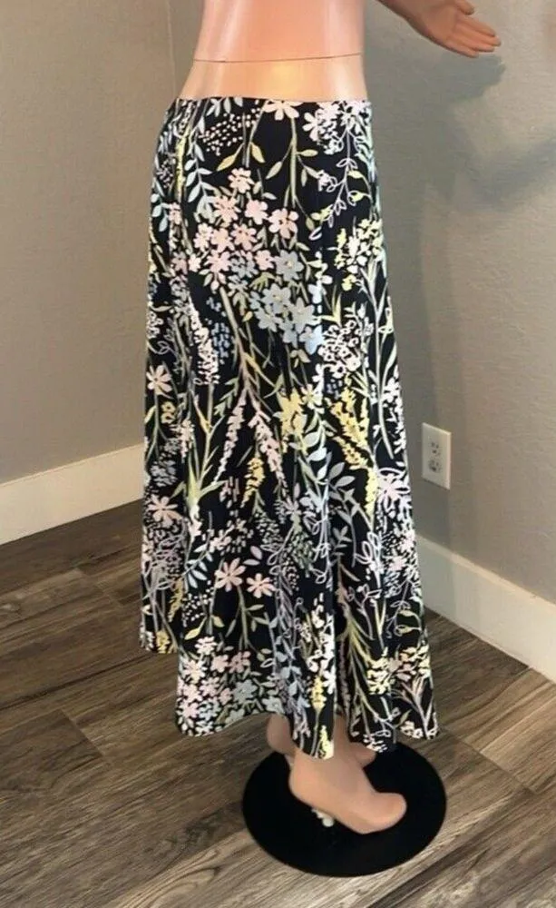 Calvin Klein Womens Spring Colorful Ruffled Wrap Midi A-Line Skirt size 10 #100 - Image 3