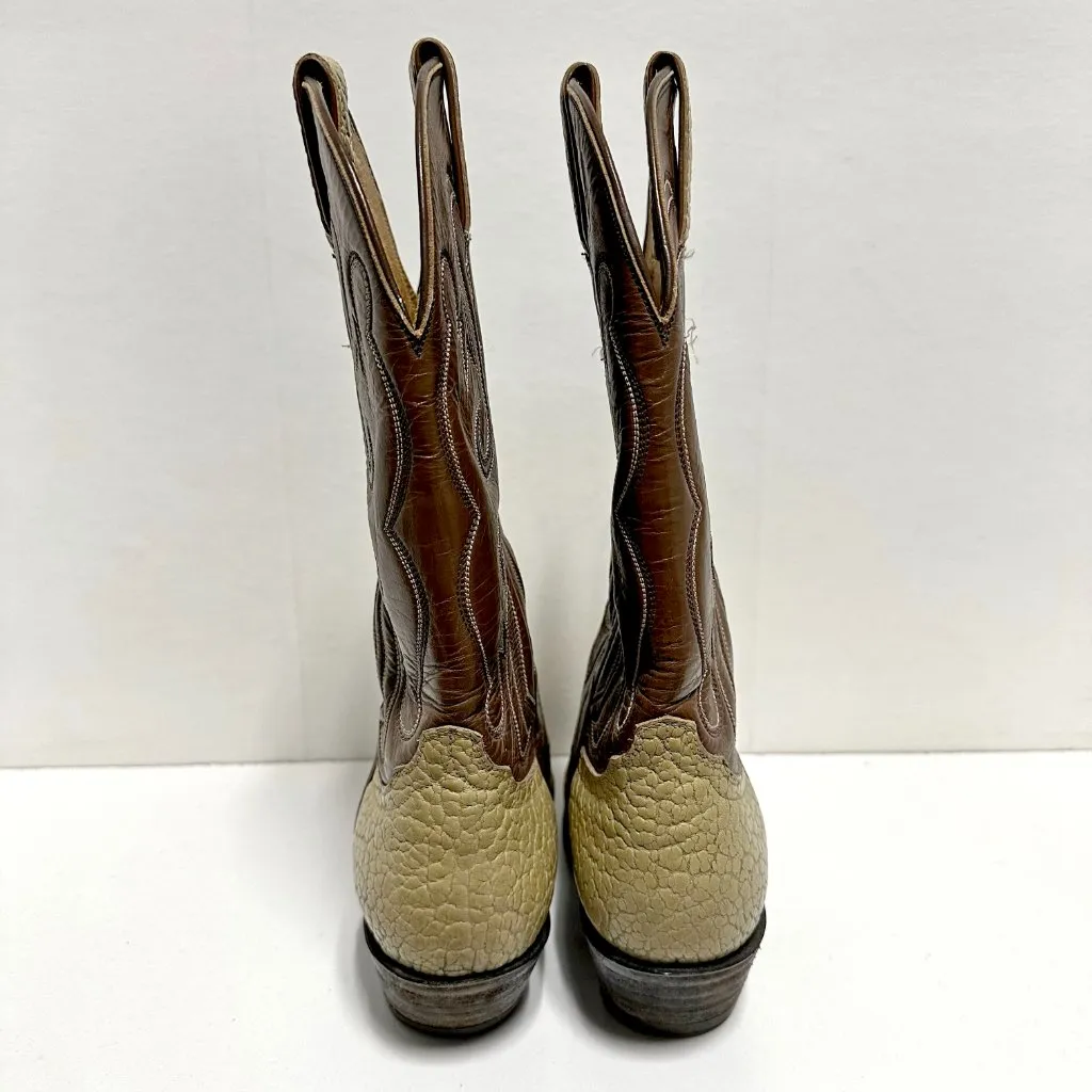 *RARE* VTG Cowboy Boots Brown Size 7 - Image 3