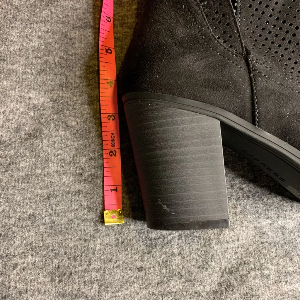 Womans Express Black Ankle Boots - Image 7