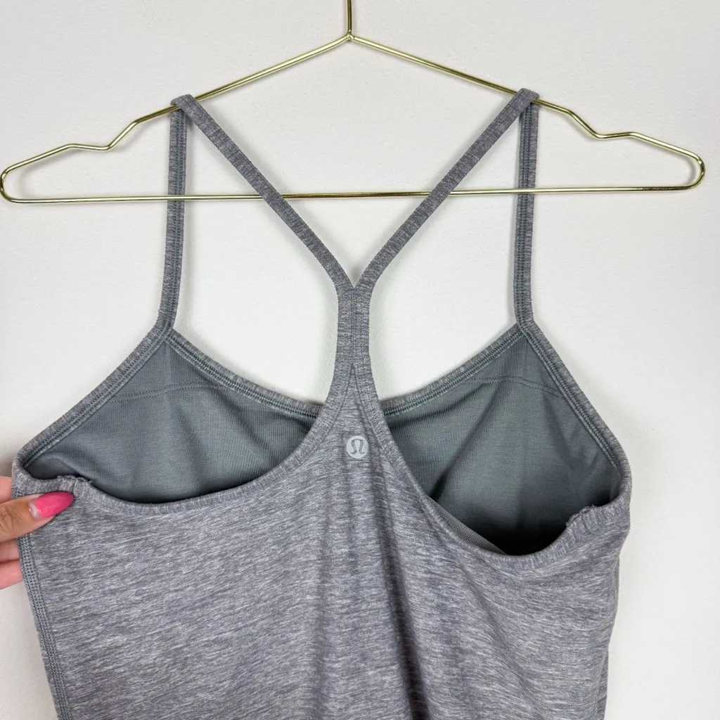 Lululemon Power Y Tank Luon Heathered Deep Coal Size 8‎ - Image 7