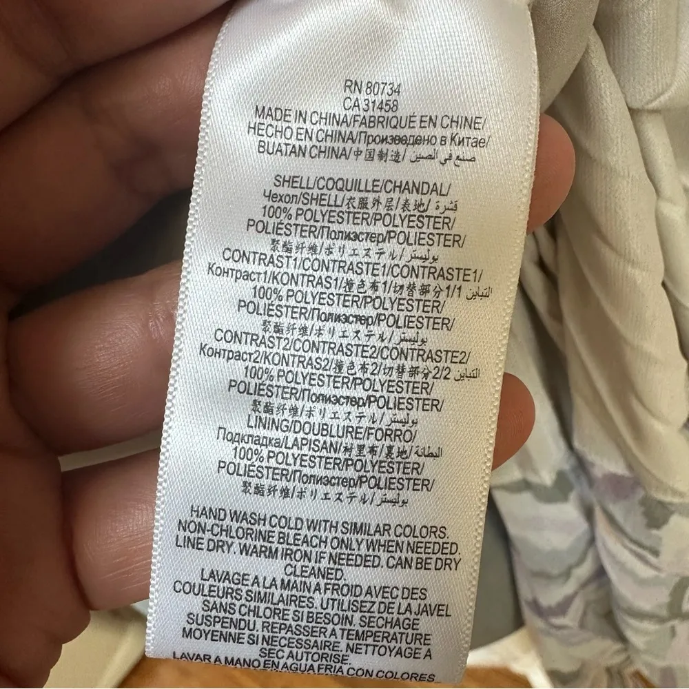 BCBG S Floral Ola Pleated Jaelyn Block Dress Midi Cocktail Wedding Pink Grey - Image 8