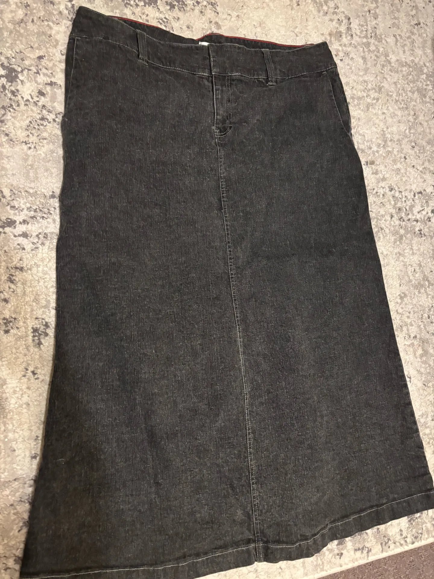 Y2K black Tommy Hilfiger maxi denim skirt woman’s size 18 - Image 3