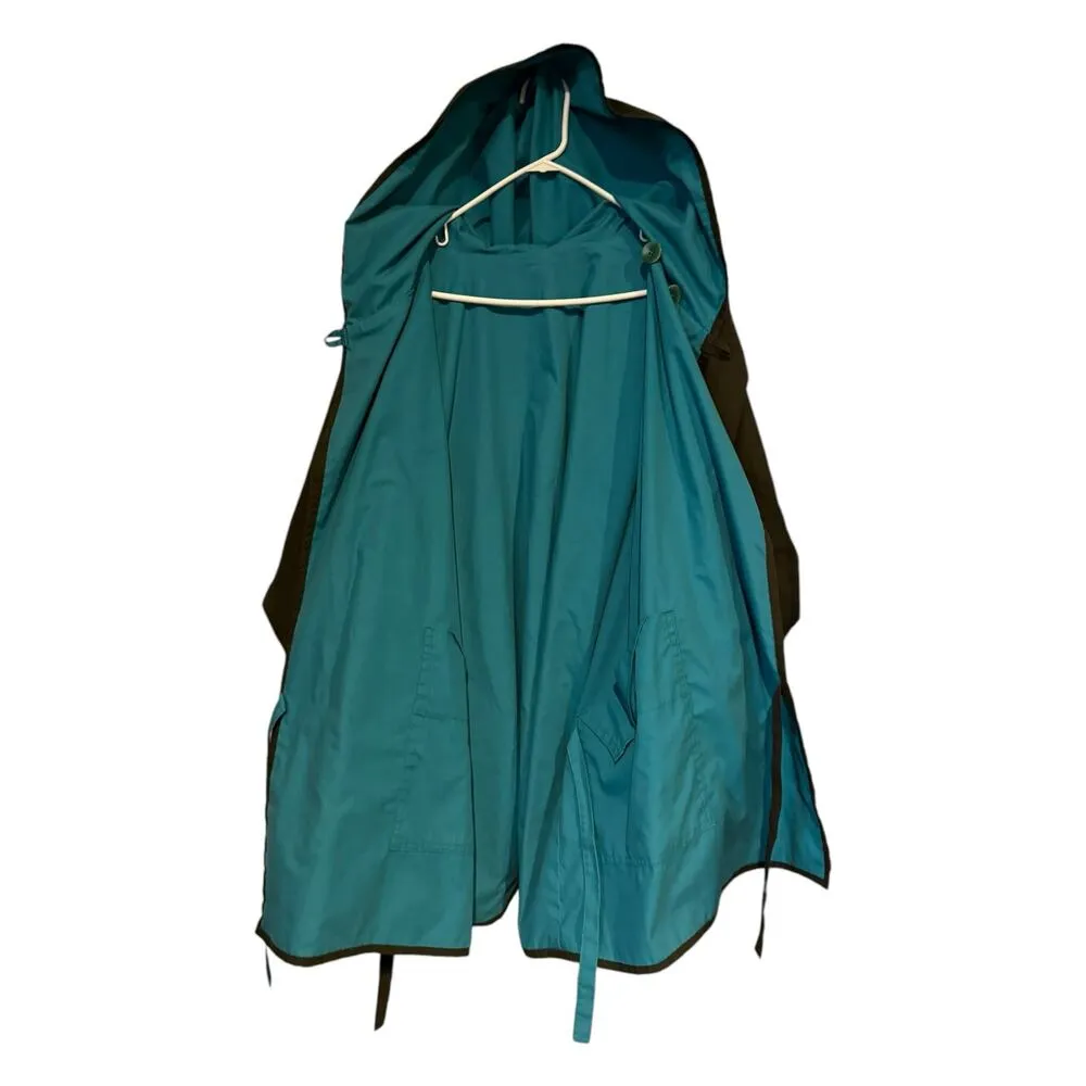 Vintage Japanalia by Eiko Sakai reversible hood coat green blue size M oversized - Image 9