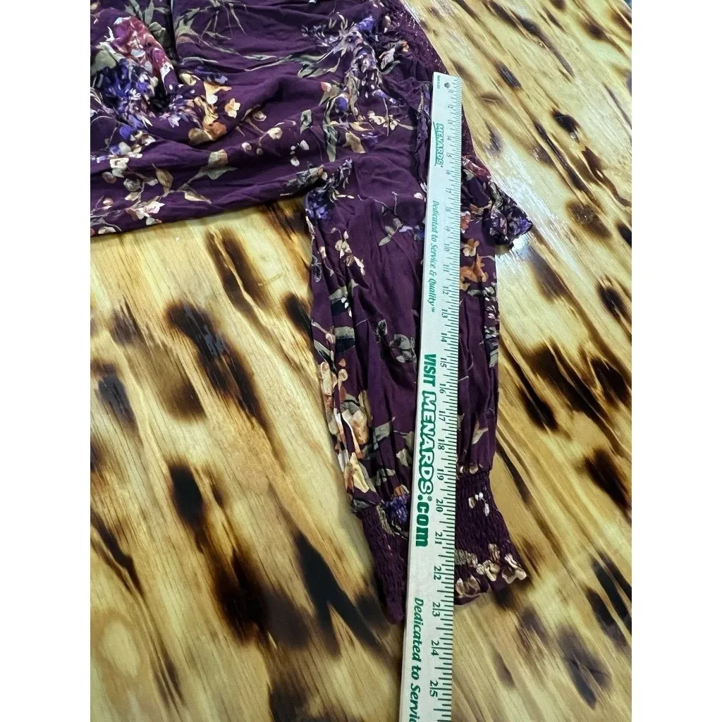 Oddy Womens Tunic‎ Size 3XL Floral Boho Lace Ruffles Peasant Cottagecore Hippie - Image 6