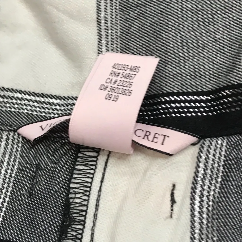 Victoria's Secret Shimmery Plaid Lightweight Flannel PJ Sleep‎ Romper Outfit L - Image 10