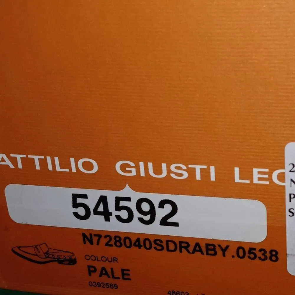 AGL Stud Trim Penny Loafer Mule In Pale Raby Size 8 - Image 9