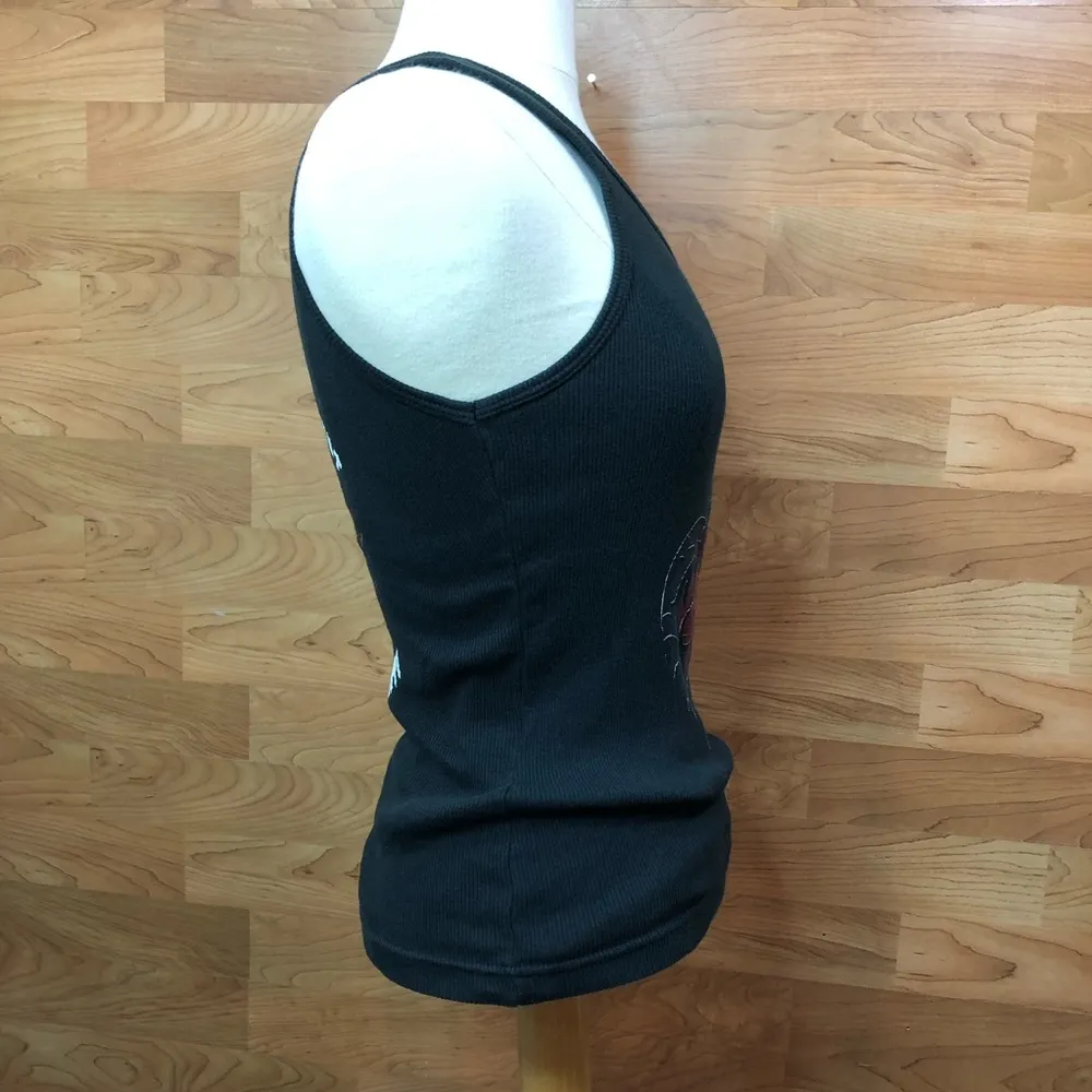 Vintage American Biker Size XLarge Ladies Ribbed Tank Top w/Memorial Day… Black - Image 7