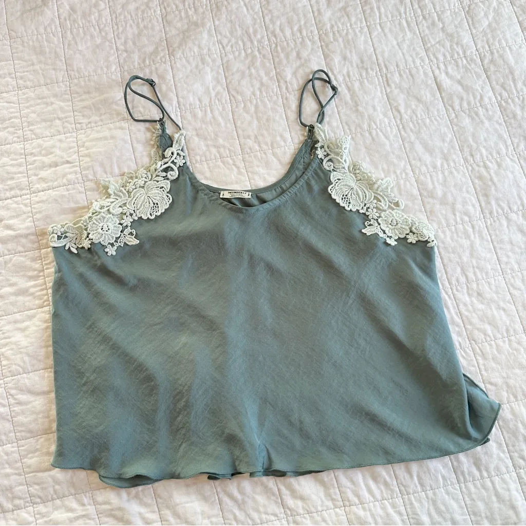 Free People Intimately Teal Tank Top - Image 2
