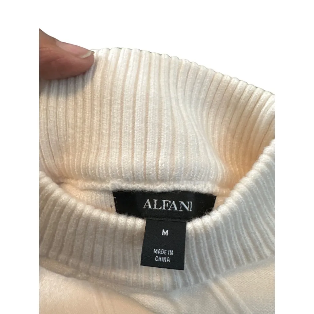Alfani Size Med Turtleneck Rayon Polyester Nylon Pull Over Sweater - Image 10