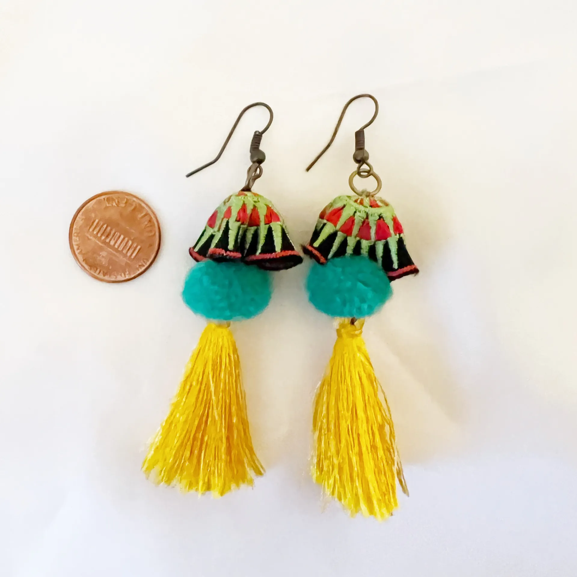 Boho Tassel Embroidery Earrings  - Image 4