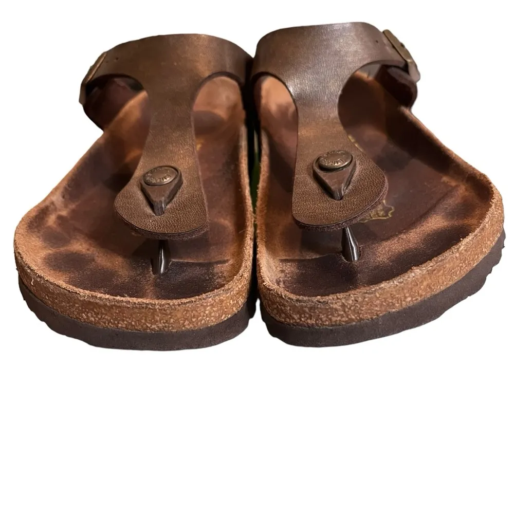 Birkenstock Gizeh Birko Flor Sandals, Bronze EU 36 - Image 9