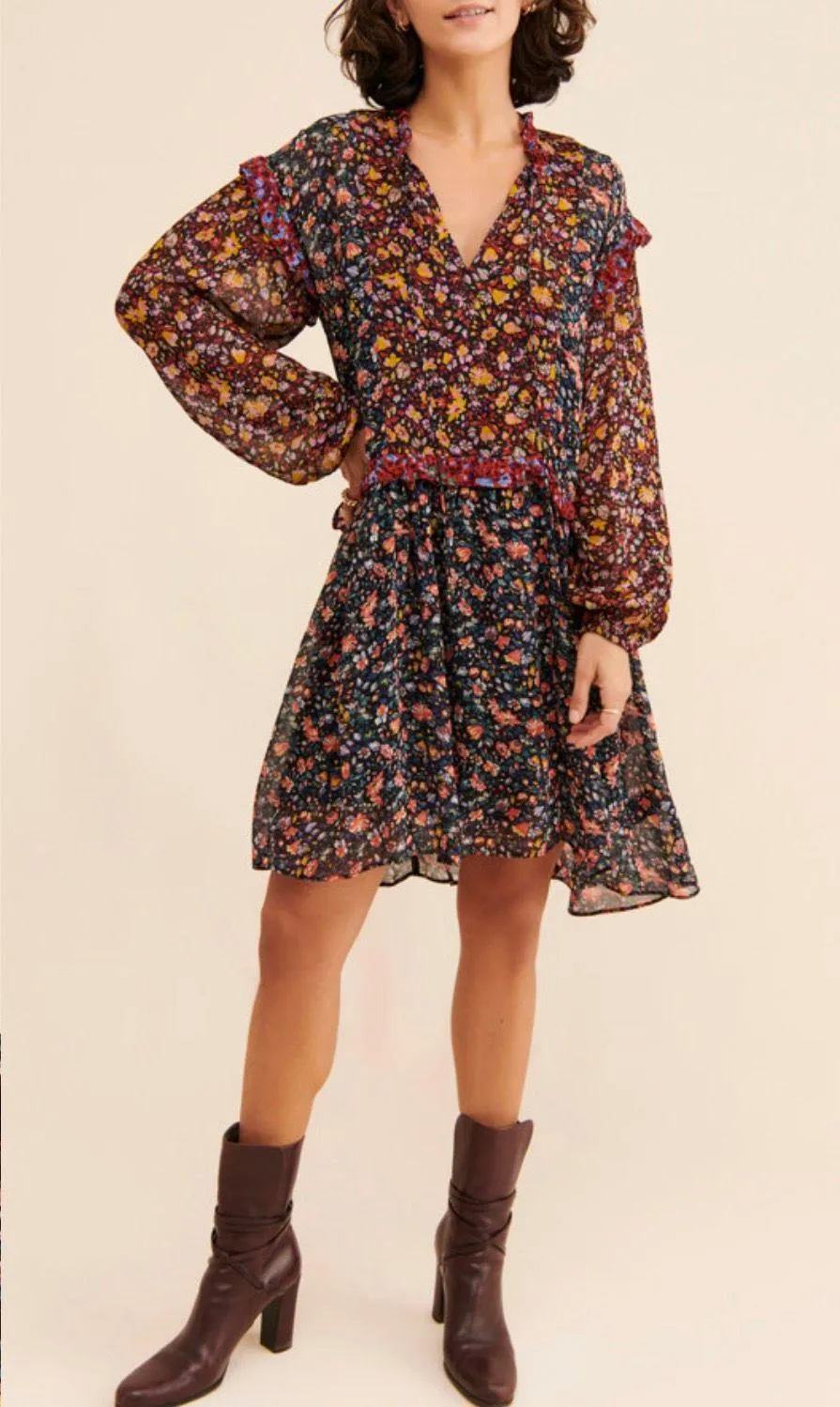 Helene Floral Tunic Dress- Size Small- NWOT - Image 2