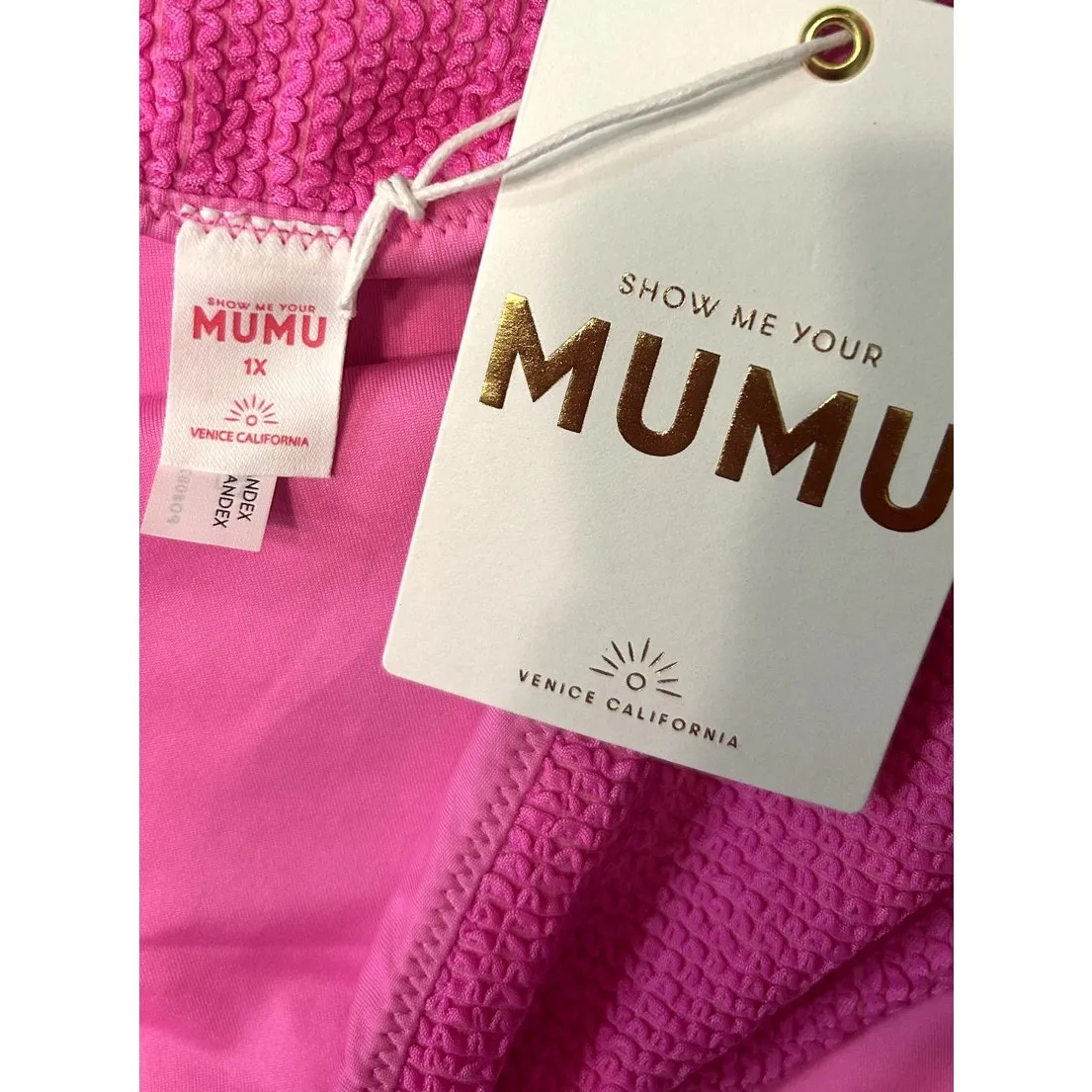 Show Me Your Mumu Sail Bottom in Hot Pink Scrunch 1X NWT - Image 5