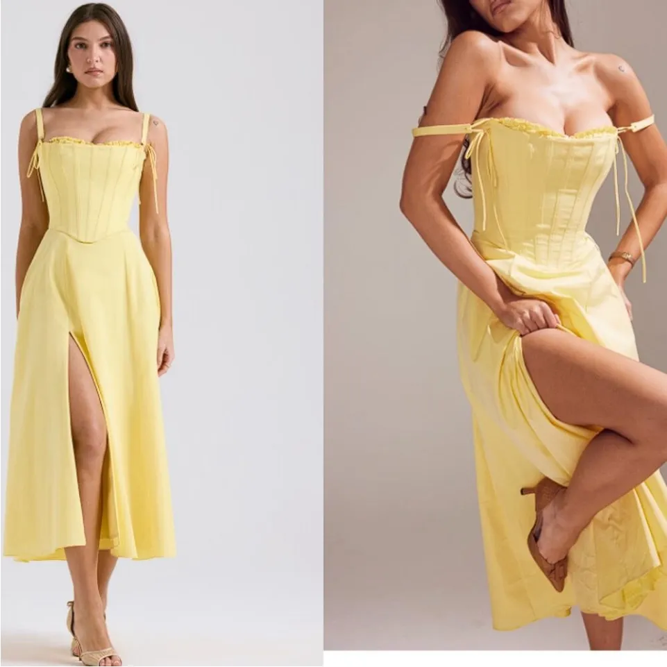 House of CB 'Clarabelle' Sunshine Cotton Midi‎ Dress NWOT size XS - Image 2