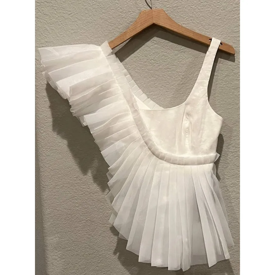 NWT Aje Orbit Sculptural Pleated Top (UK/AU 4 = US 0) Size 00 - Image 6