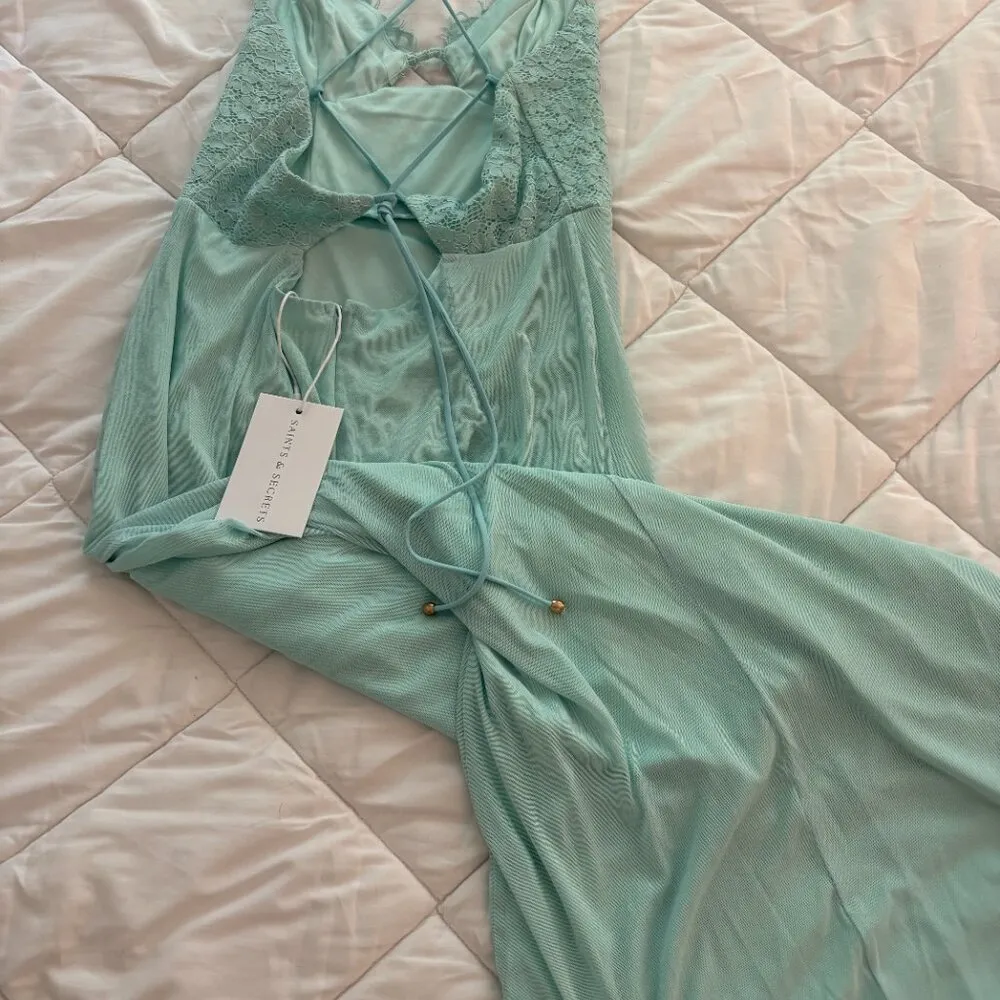 Selfie Leslie Mint Maxi Dress M - Image 5