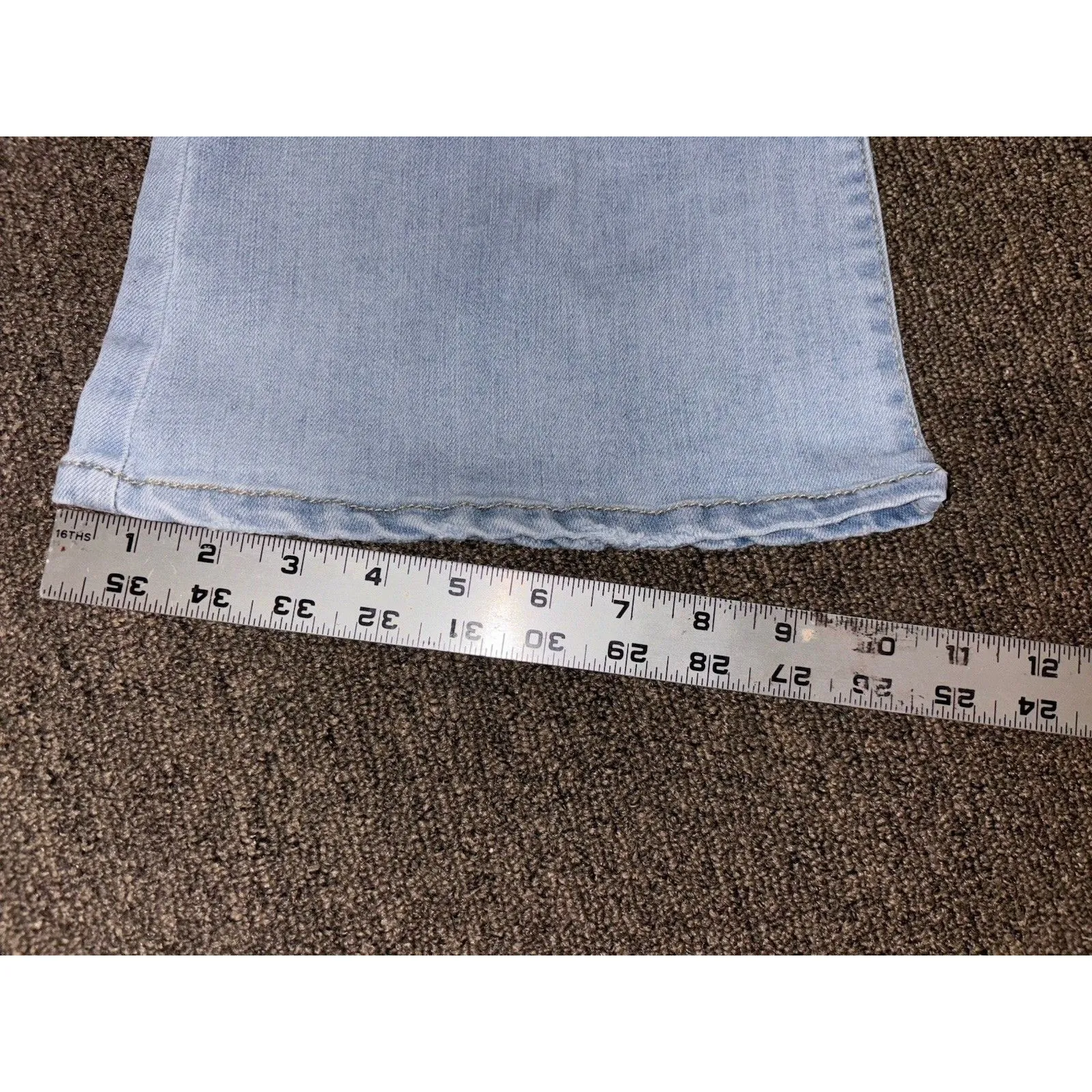 Vanilla Star 5 Jeans Womens Blue Flared Leg Stretch Low Rise Denim Pants Sz 27 - Image 8