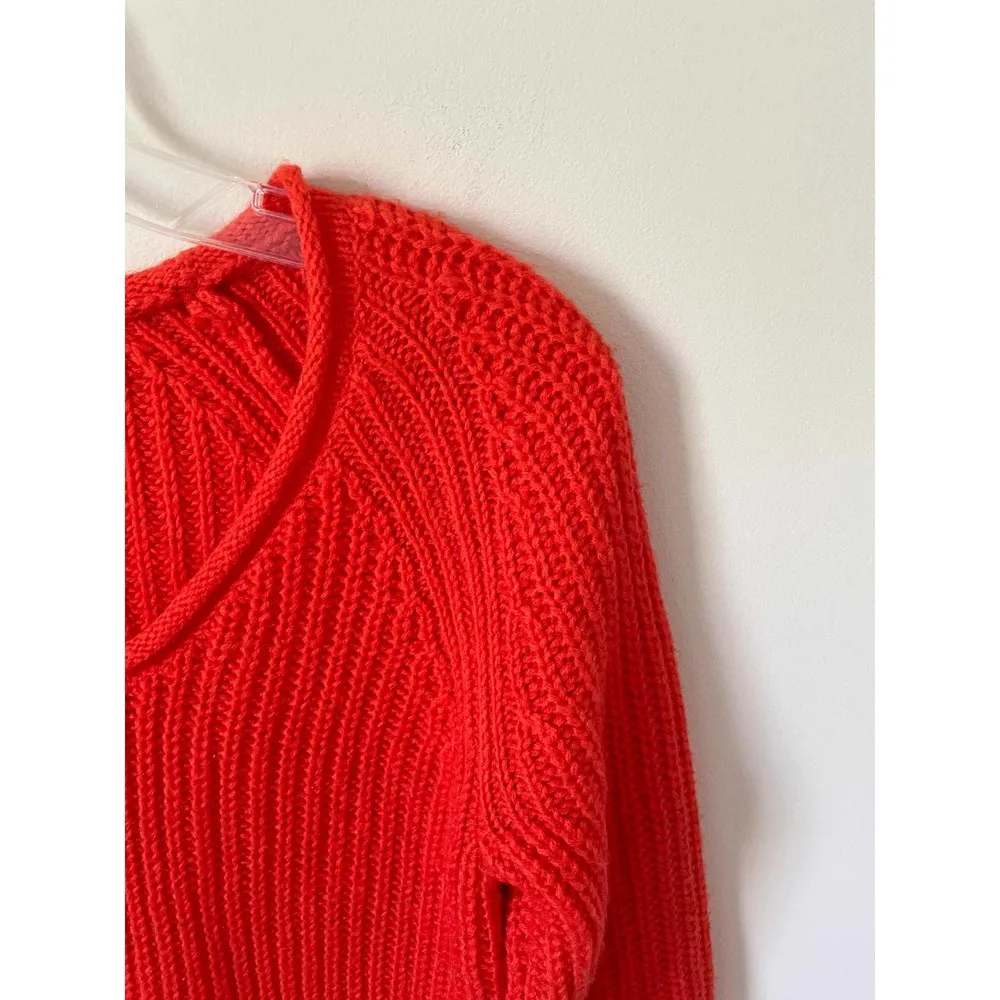 Gap Cable Roll Neck Oversized Sweater Orange Size Small - Image 3