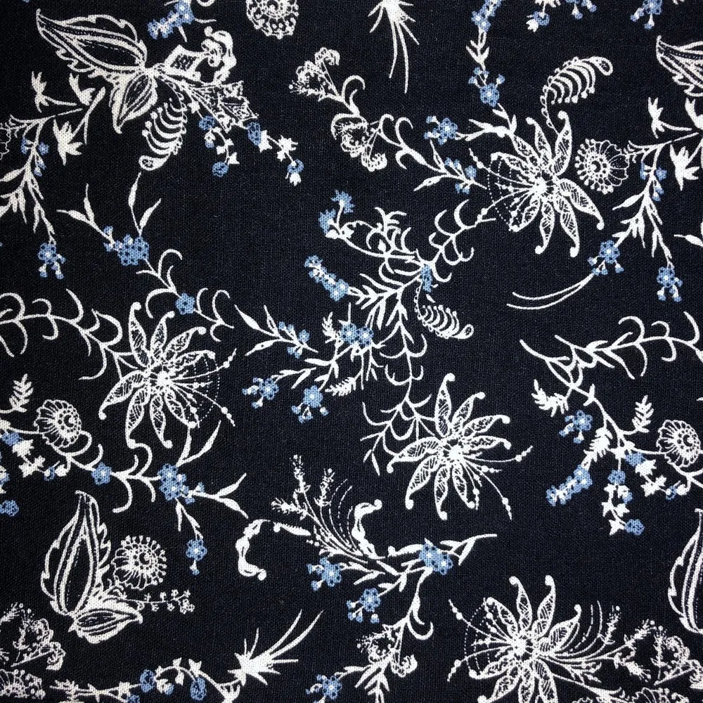 Blue Linen Blend Wide Leg Crop Pants - Size Medium - Image 7