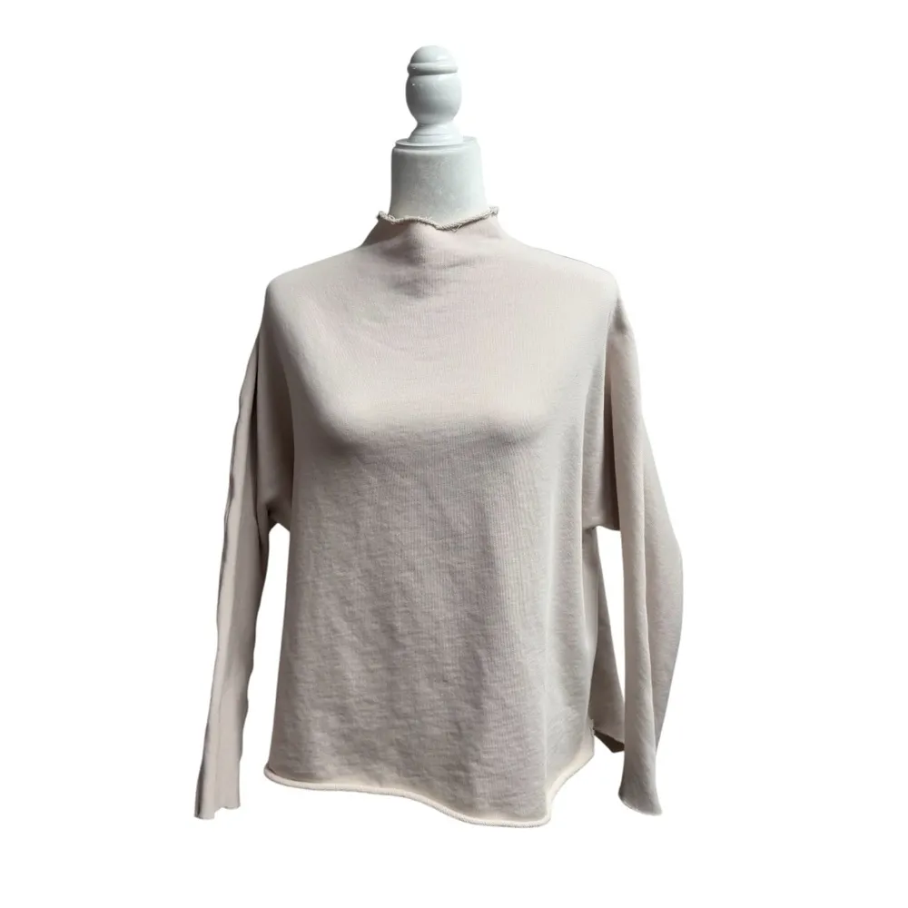 Frank & Eileen Effie Long Sleeve Funnel Neck Capelet Triple Fleece Small S - Image 2