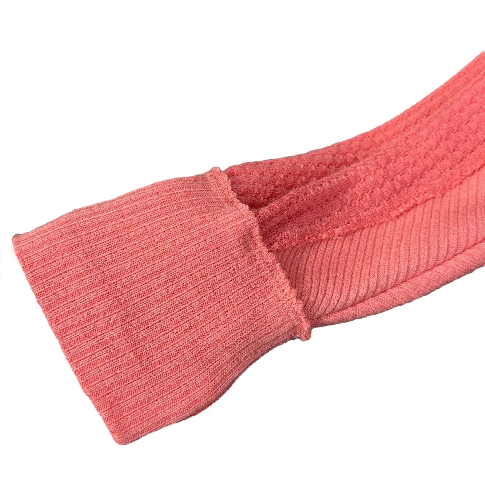 We the Free People Small Thermal Oversized Top Long Dolman Sleeve V-Neck Stretch - Image 4