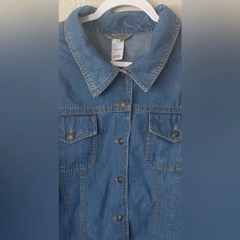 Stonebridge Denim Jacket South western Buttons Sz 16 Blue - Image 2