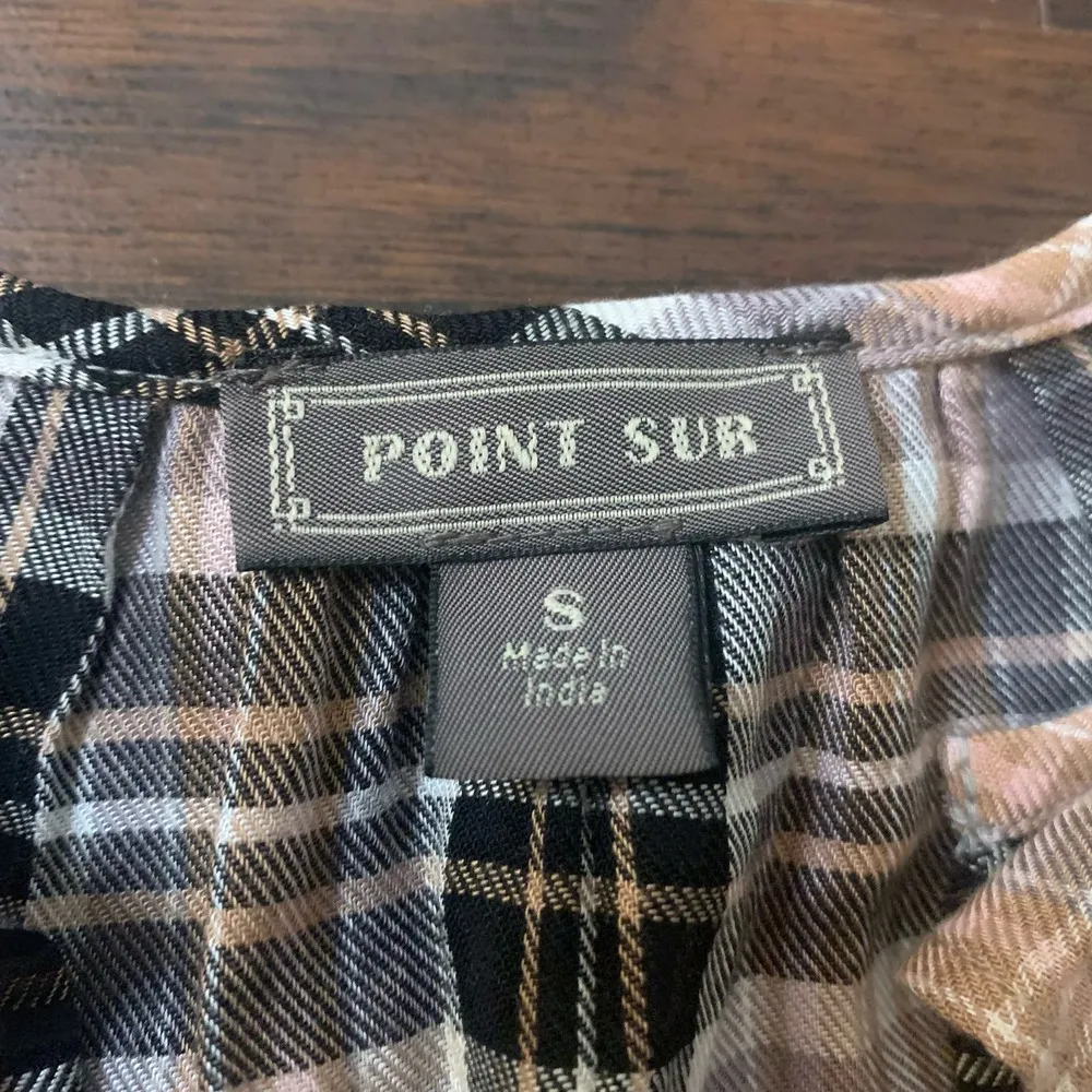 Point Sur J. Crew plaid long sleeve button down flannel shirt size S - Image 7