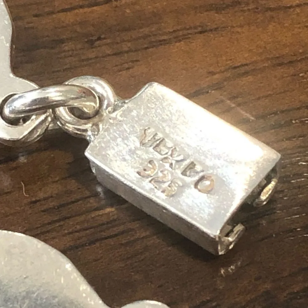 TAXCO Sterling Silver Green Malachite Linked Bracelet - Image 7