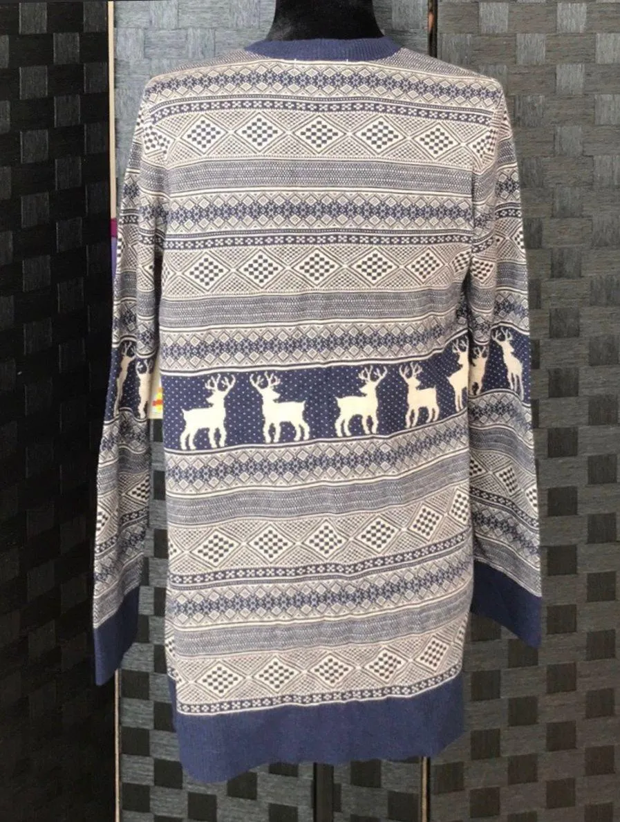 G.H. Bass Co Blue And Tan Cardigan - Image 2