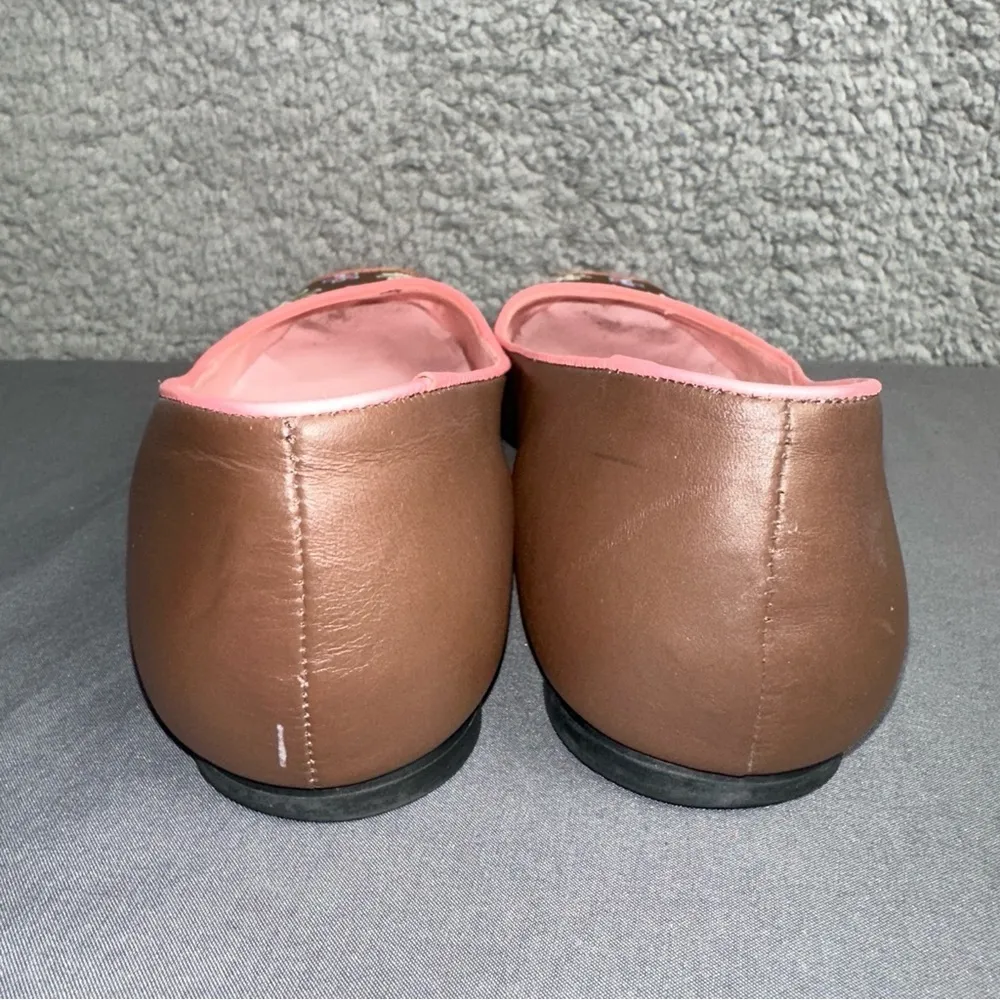 Hanna Andersson Shoes Womens 39 Brown Pink Floral Leather Upper Flats Two Tone Size 9 - Image 4