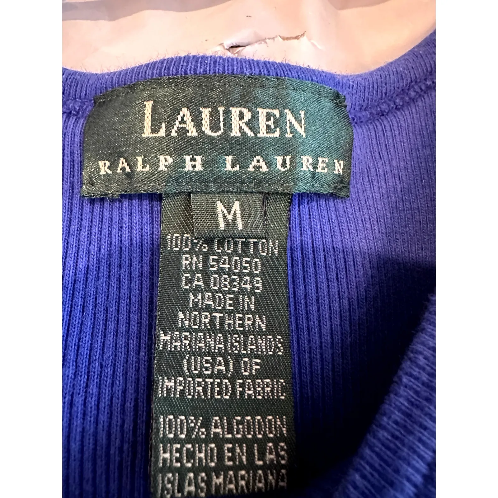 Ralph Lauren Women’s Sleeveless Knit Tank Top Blue M - Image 8