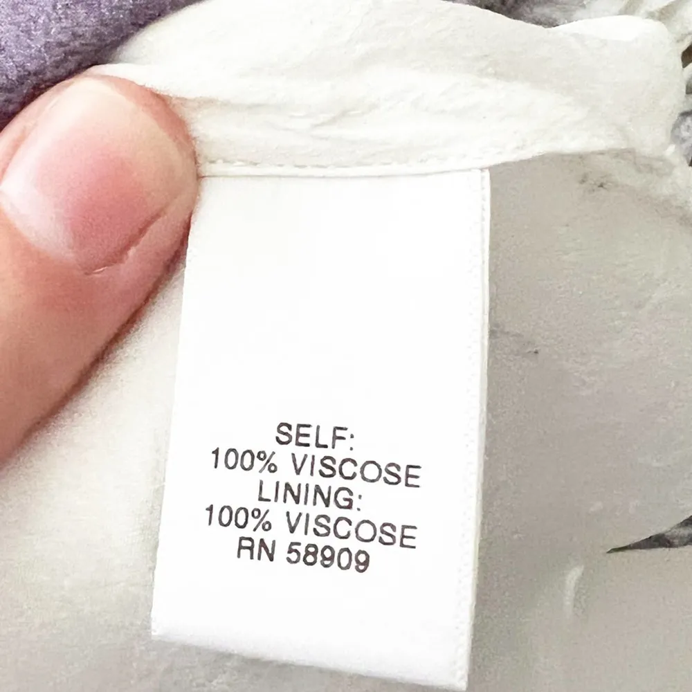 Chelsea & Violet Purple Ruffle Abstract Boho Midi Dress Size S - Image 3