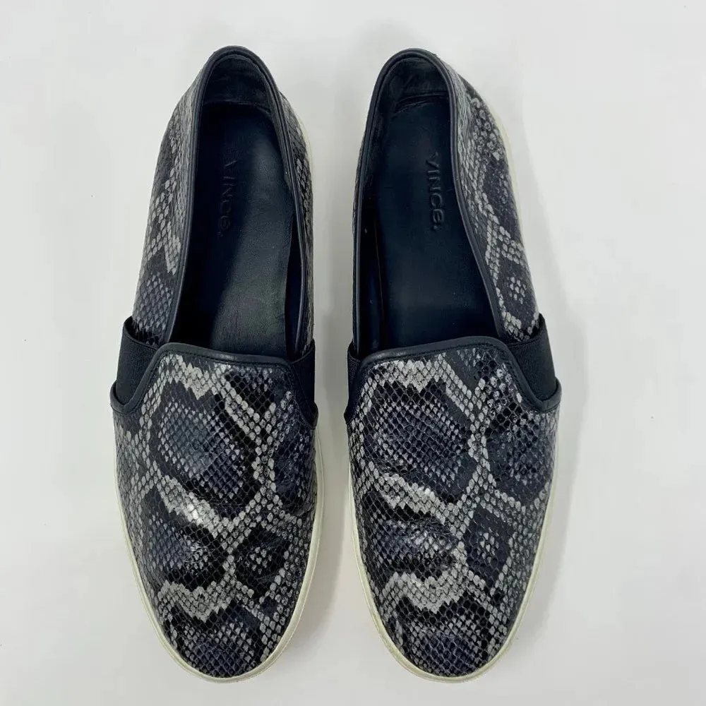 Vince Blair‎ Snakeskin Embossed Leather Slip-On - Image 3