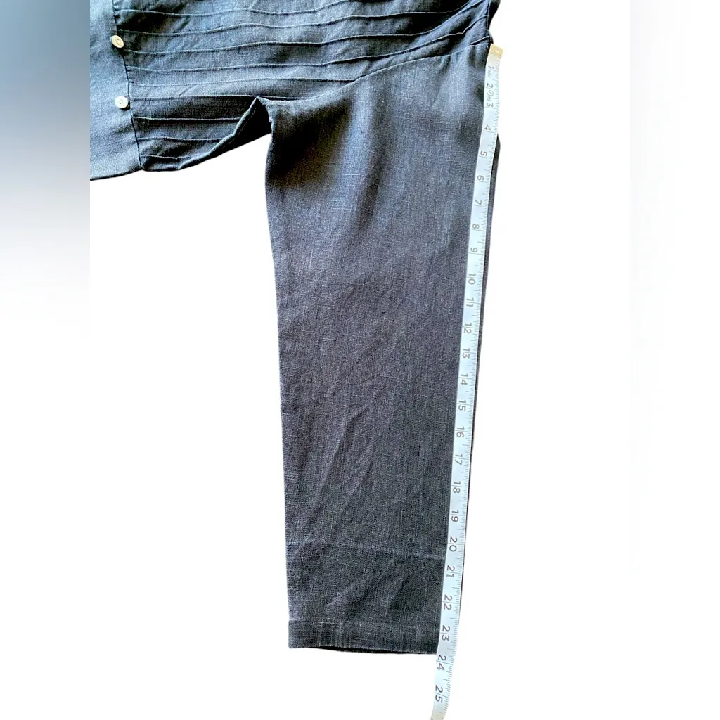 Sweet Jessie Plus Size‎ 100% Linen Long Sleeves Maxi Dress Black Size 2X - Image 8